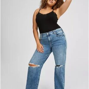 Stylish Distressed Blue Boyfriend Jeans